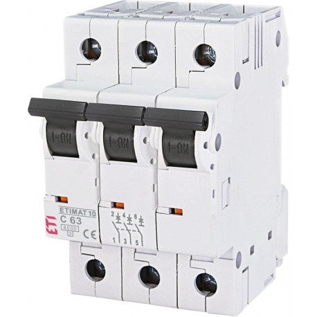 CIRCUIT BREAKER ETIMAT6 C63A 3P