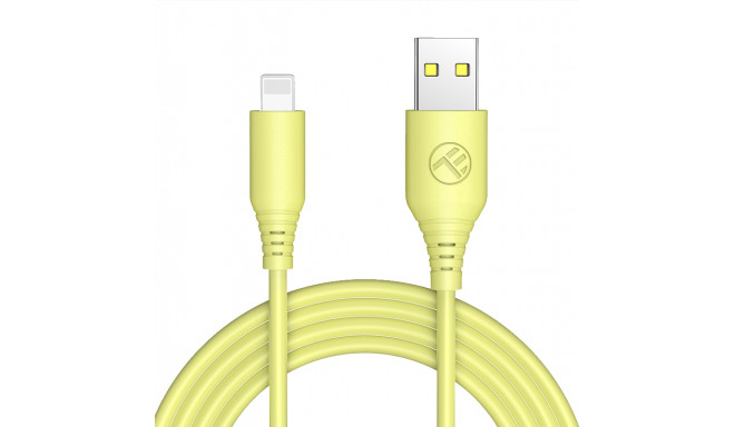 Tellur Silicone USB to Lightning Cable 3A 1m Yellow