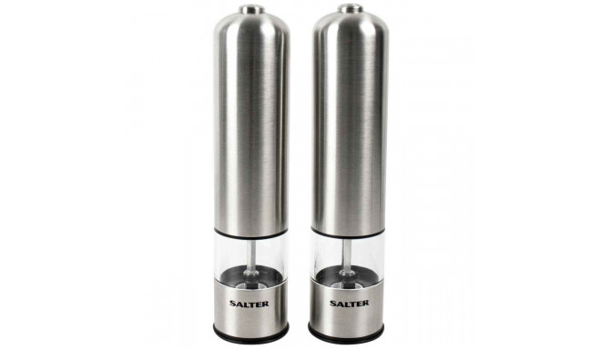 Salter 7722 SSTURA Stainless Steel Electronic Salt & Pepper Mill Set