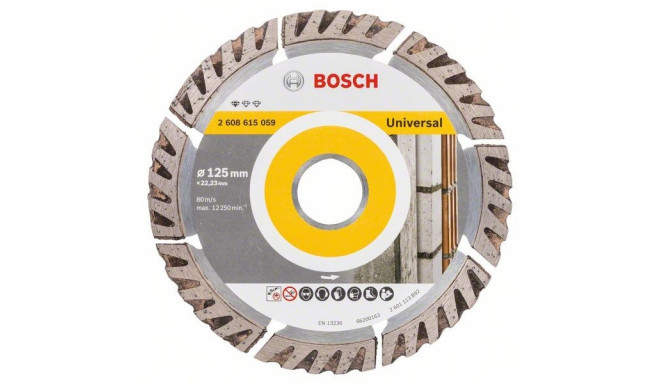 Bosch deimantinis diskas 125x2x22,23mm, segmentų aukštis 10mm