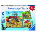 Ravensburger pusle Suured töömasinad 3x49tk