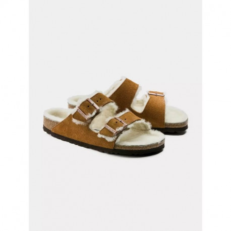 Birkenstock Arizona Shearling Mink W 1001135 Flip-Flops (38)
