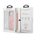 GUHCP12LRSAVSRG Guess PU Saffiano Vintage Script Case for iPhone 12 Pro Max Rose Gold