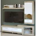 Tuckano Shelf 140x26x23 ULTRA grey craft oak/white gloss