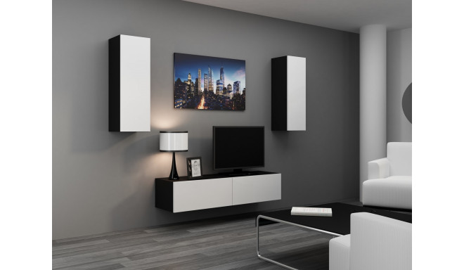 Cama Cabinet VIGO "90" full 90/35/32 black/white gloss