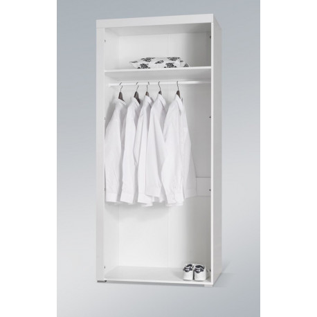 Cama riidekapp SAMBA valge/must läige