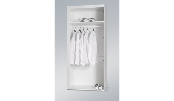 Cama SAMBA valge/must läikiv riidekapp