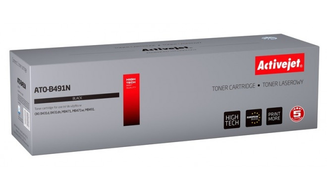 Activejet ATO-B491N tooner (asendus OKI 44917602; Supreme; 12000 lehte; must)