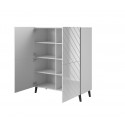 Shelving ABETO 100.5 x 40 x 121.5 cm white/gloss white