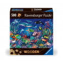 Ravensburger puidust pusle 500 tk Veealune maailm