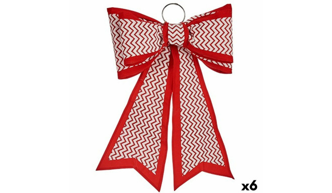 Lasso Krist+ HJ1-12081 HJ1-12081 White Red 40 x 60 cm 53 x 56 x 7,5 cm Christmas bauble (6 Units)