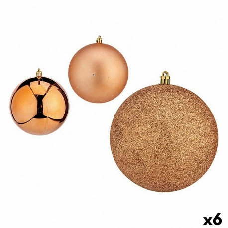 Set of Christmas balls Krist+ 00750 00750 Copper Plastic (6 Units)