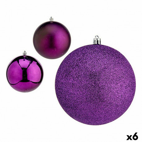 Set of Christmas balls Krist+ 00834 00834 Purple Plastic Ø 12 cm (6 Units)
