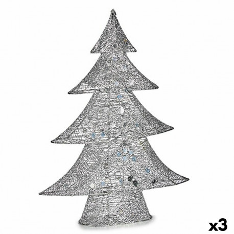 Dekoratiivkuju Krist+ 00126 Hõbedane Jõulupuu 12 x 59,5 x 48,5 cm Metall (3 Ühikut)
