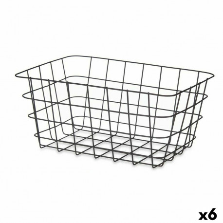 Multi-purpose basket Kinvara W579K-M BLACK W579K-M BLACK Black Metal 30,3 x 14 x 22,5 cm Rectangular