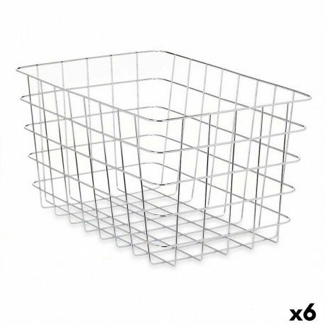 Multi-purpose basket Kinvara W5759K-L CHROME W5759K-L CHROME Silver Metal 38 x 21 x 26 cm Rectangula