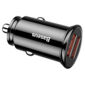 Auto kiirlaadija 12-24V, 2xUSB, must