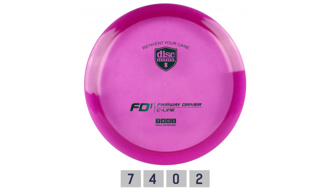Discgolf DISCMANIA Fairway Driver C-LINE FD1 Purple 7/4/0/2