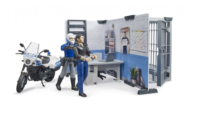 BRUDER 1:16 police station with police motorcycle, 62732