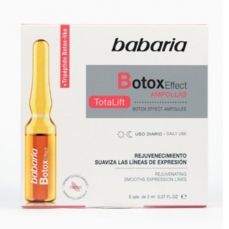 BABARIA EFECTO BOTOX AMPOLLAS REJUVENECIMIENTO USO DIARIO 10ML