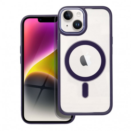 Case for iPhone 14 Color Edge Mag Cover compatible wth MagSafe purple