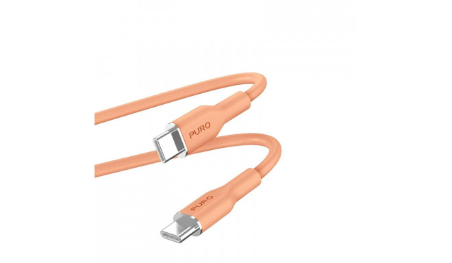 Puro Soft USB-C/USB-C kaabel, 1,5 m, virsik