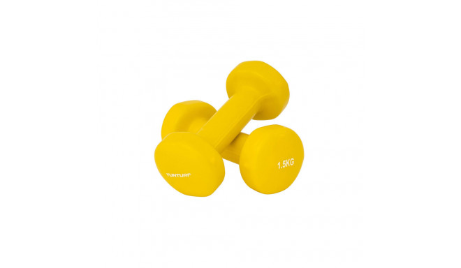 Hantlid TUNTURI Vinyl Dumbbells 1.5kg, kollased