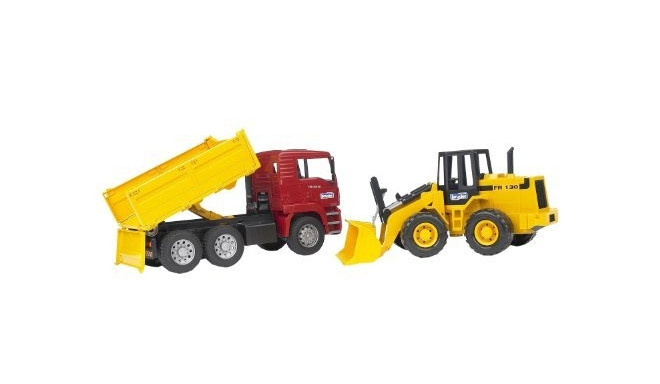 Bruder Professional Series MAN TGA Construction Truck with Articulated Road Loader - 02752