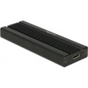 DeLOCK External enclosure for M.2 NVMe PCIe SSD, drive housing (black, (with Super Speed USB 10 Gbps