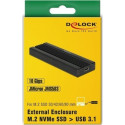 DeLOCK External enclosure for M.2 NVMe PCIe SSD, drive housing (black, (with Super Speed USB 10 Gbps