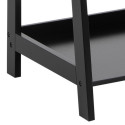 Shelf WALLY 63x40xH180cm, 5-shelves, shelf panel and frame: color: black, finish: lacquered