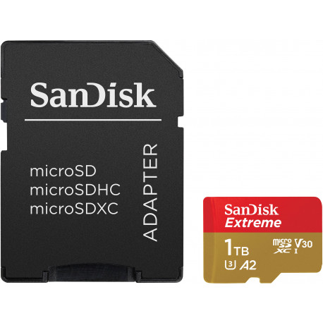 Sandisk memory card microSDXC 1TB Extreme + adapter