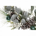 Ziemassvētku vainags DKD Home Decor Zils Balts Brūns PVC 60 x 60 x 12 cm