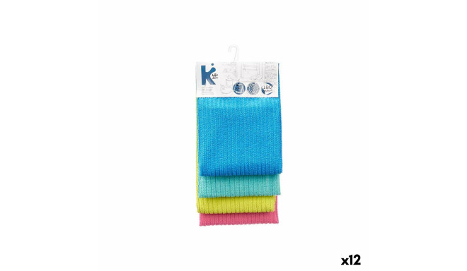 Set of Cloths Blue Green Pink Turquoise 40 x 60 cm (12 Units)