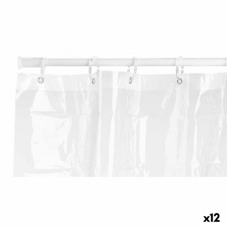 Duššikardin Berilo 216 216 Läbipaistev Plastmass PEVA 180 x 180 cm 16 x 28,5 x 3,5 cm (12 Ühikut)