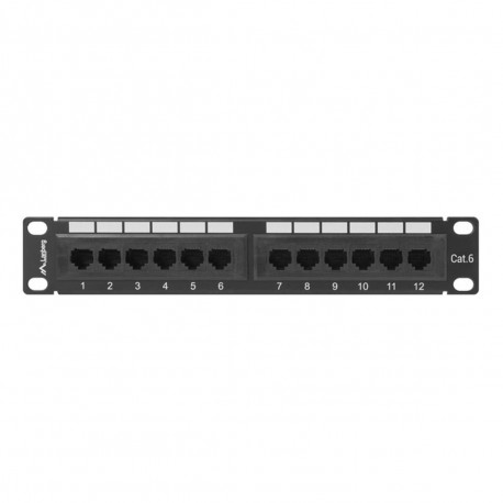 12-port UTP Category 6 Patch Panel Lanberg PPU6-9012-B