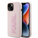 Original faceplate case KARL LAGERFELD KLHCP15S3DMBKCP for iPhone 15 (3D Logo Glitter  / pink) Original faceplate case KARL LAGERFELD KLHCP15S3DMBKCP for iPhone 15 (3D Logo Glitter  / pink)