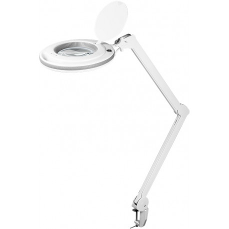 LED Magnifying Lamp with Clamp, 9 W 80-730 lm, dimmable, 127 mm crystal glass lens, 1.75x magnificat