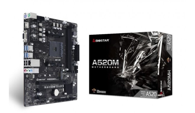 Biostar emaplaat A520MH AMD A520 micro ATX