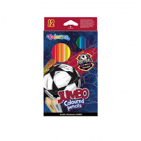 Värvipliiatsid Colorino, Jumbo, Football, 12tk