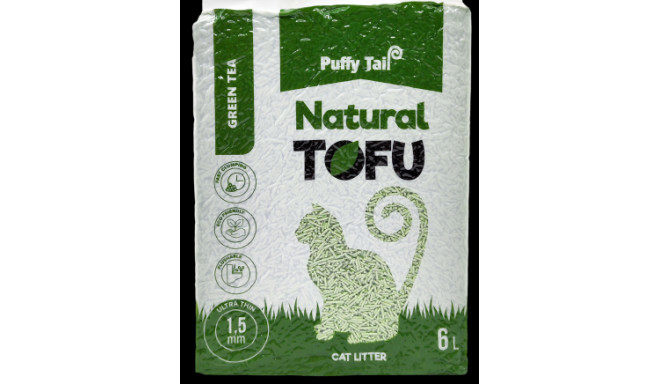 Tofu kassiliiv PUFFY TAIL rohelise tee lõhn, 1,5 mm graanulid 2,4kg