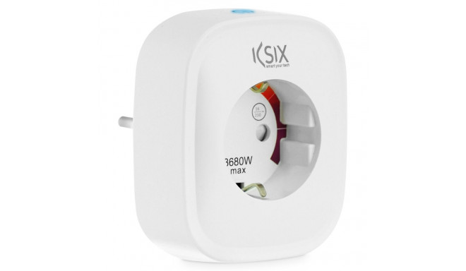 Smart Plug KSIX Smart Energy Slim WIFI 250V Balts