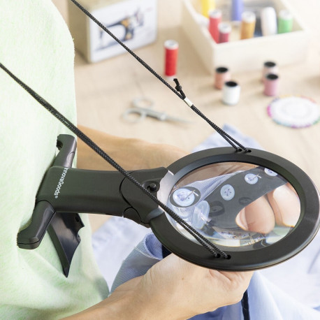 Hands-Free Magnifying Glass with LED light Zooled InnovaGoods