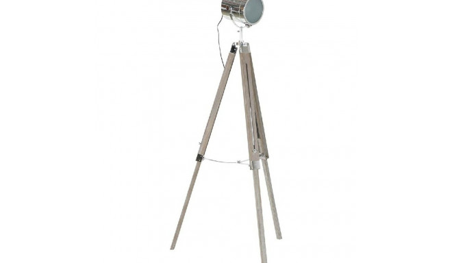 Floor Lamp DKD Home Decor Metal Wood Silver Light brown Tripod (66 x 66 x 142 cm)