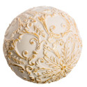 Balls Decoration Golden White 10 x 10 x 10 cm (8 Units)