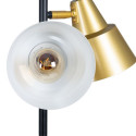 Floor Lamp 30 x 30 x 155 cm Black Golden Metal