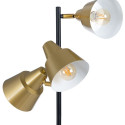 Floor Lamp 30 x 30 x 155 cm Black Golden Metal