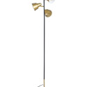 Floor Lamp 30 x 30 x 155 cm Black Golden Metal