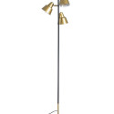 Floor Lamp 30 x 30 x 155 cm Black Golden Metal