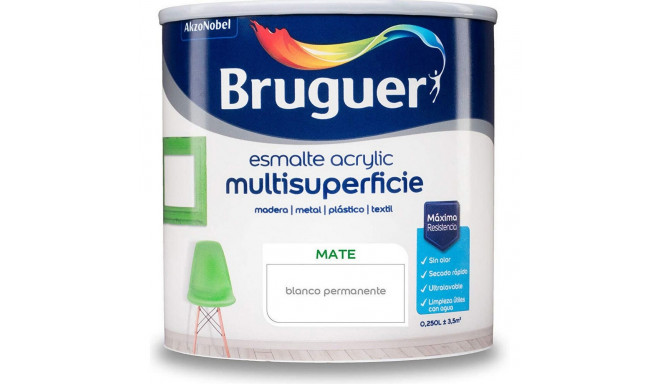 Akrüülemail Bruguer 5160685 250 ml Permanent White Matt